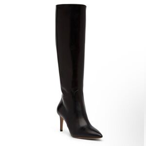 Bally Eilette Black Point Toe Knee-High Boots
